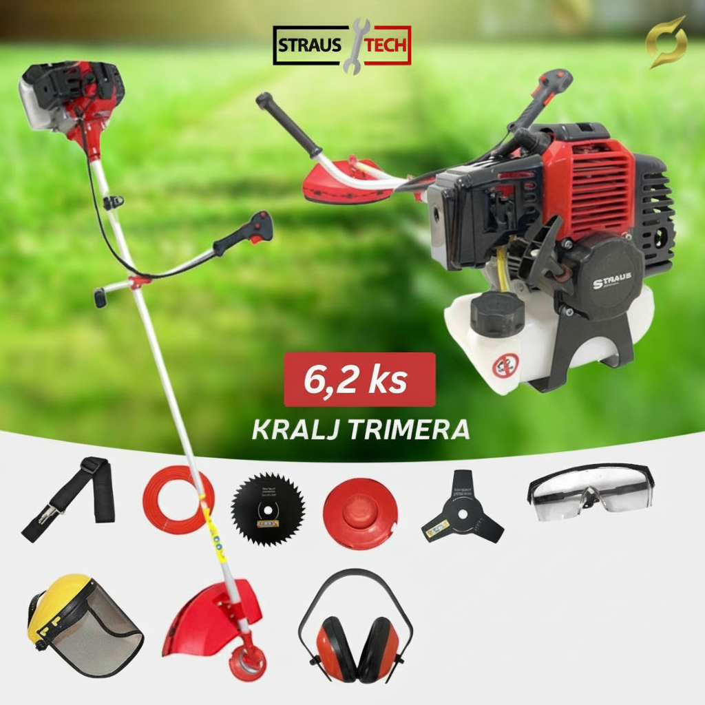 Straus Tech - Trimer za travu sa 12 dodataka
