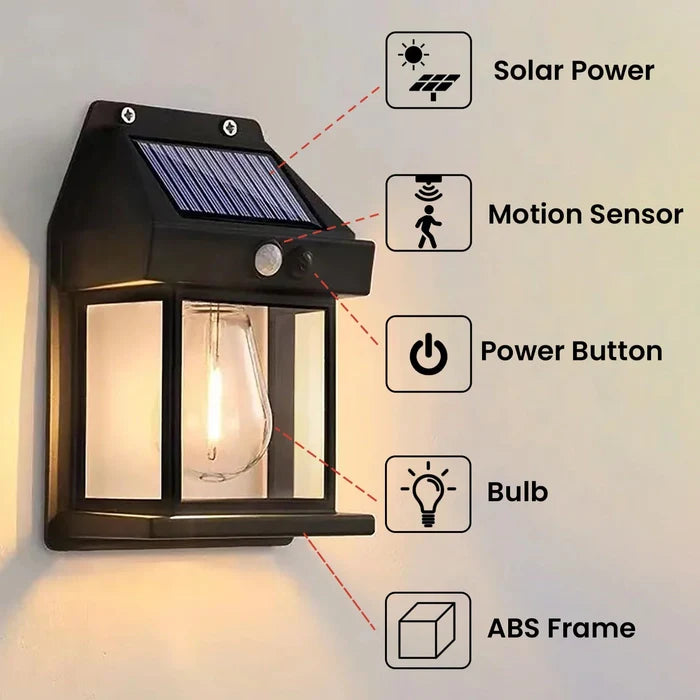 RETRO SOLARNA LAMPA ZA ŽARULJOM 2 kom