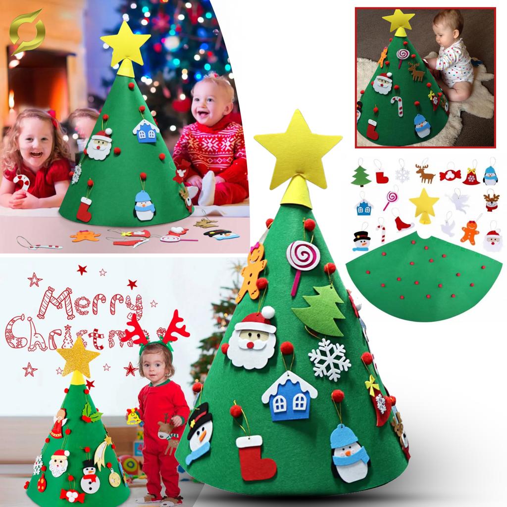 Božićno drvce od filca + Lampice 100 Gratis