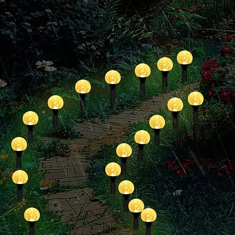 SOLARNI VRTNI ŠILJCI S LED KUGLOM 10KOM